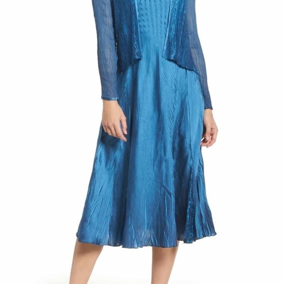 Unworn Komarov Midi Dress w/Lace Jacket in Blue - Picture 14 of 14